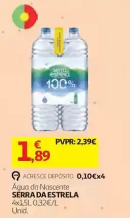 Auchan Água da Nascente Serra da Estrela promoção