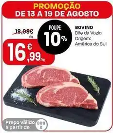Intermarché Bovino bife da vazia promoção