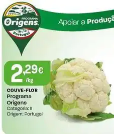 Intermarché Programa origens - couve-flor promoção