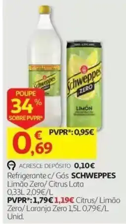 Auchan Schweppes Limão Zero promoção
