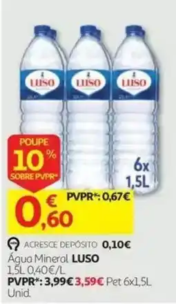 Auchan Água Mineral Luso promoção