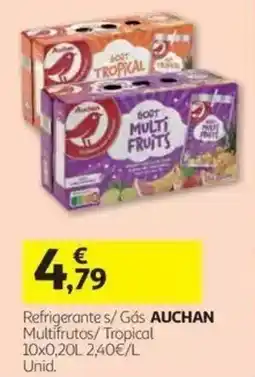 Auchan Refrigerante s/ Gás Auchan Multifrutos/ Tropical promoção