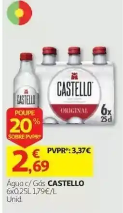Auchan Água c/ Gás CASTELLO promoção