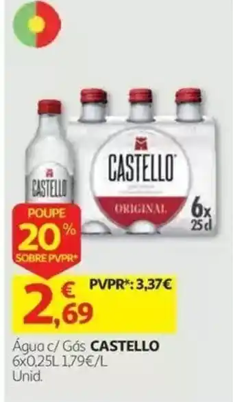 Auchan Água c/ Gás CASTELLO promoção