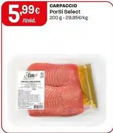 Intermarché Porsi select - carpaccio promoção
