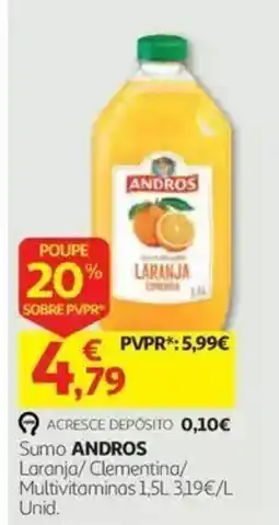 Auchan Sumo andros laranja/clementina/multivitaminas promoção