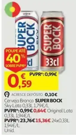 Auchan Cerveja branca super bock promoção