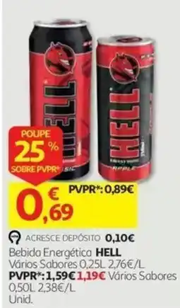 Auchan Bebida Energética Hell promoção