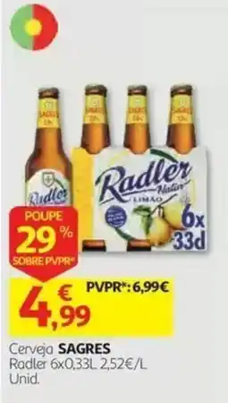 Auchan Cerveja Sagres Radler promoção