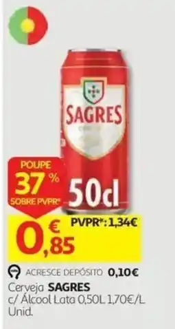 Auchan Cerveja Sagres promoção
