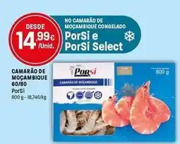 Intermarché Porsi - camarão de mocambique promoção