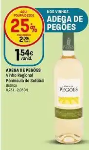 Intermarché Adega de pegões - vinho regional peninsula de setúbal branco promoção