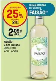 Intermarché Faisão - vinho frutado branco promoção