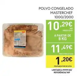 Recheio Masterchef - polvo congelado promoção
