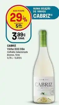 Intermarché Cabriz - vinho doc dão colheita selecionada branco promoção