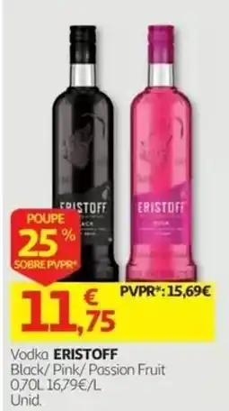 Auchan Vodka ERISTOFF Black/ Pink/ Passion Fruit promoção