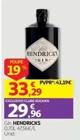 Auchan Gin Hendricks promoção
