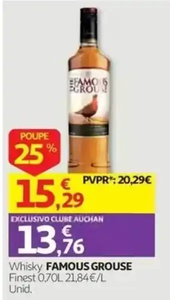 Auchan Whisky Famous Grouse promoção