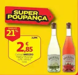 Auchan Cocktail breezeo melão/morango promoção