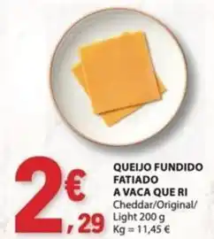 E.Leclerc A vaca que ri - queijo fundido fatiado a vaca promoção