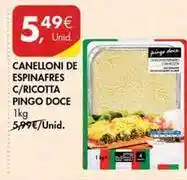 Pingo Doce Pingo doce - canelloni de espinafres c/ricotta promoção