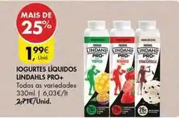 Pingo Doce Lindahls - iogurtes líquidos pro+ promoção
