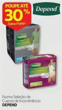 Auchan Cuecas de incontinência depend promoção