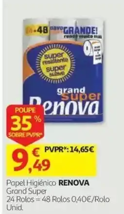 Auchan Papel Higiênico Renova Grand Super promoção