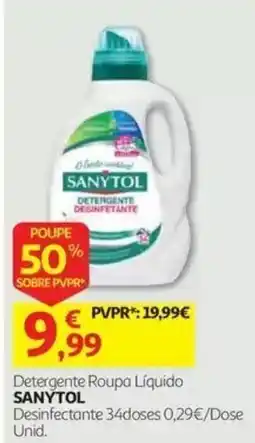 Auchan Detergente Roupa Líquido Sanytol promoção
