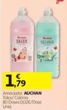 Auchan Amaciador auchan talco/colônia promoção