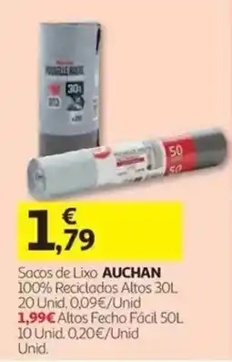 Auchan Sacos de Lixo Auchan promoção