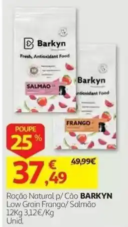 Auchan Ração Natural p/ Cão BARKYN promoção