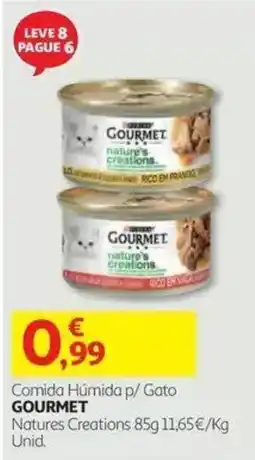 Auchan comida húmida p/ gato gourmet natures creations promoção