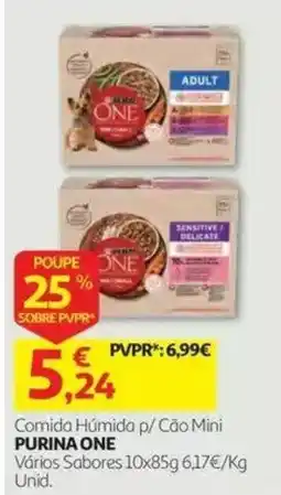Auchan comida húmida p/ cão mini purina one promoção