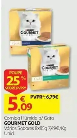 Auchan comida húmida p/ gato gourmet gold promoção