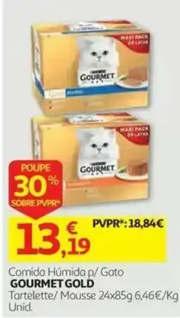 Auchan comida húmida p/ gato gourmet gold promoção