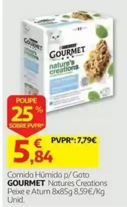 Auchan comida húmida p/ gato gourmet natures creations promoção