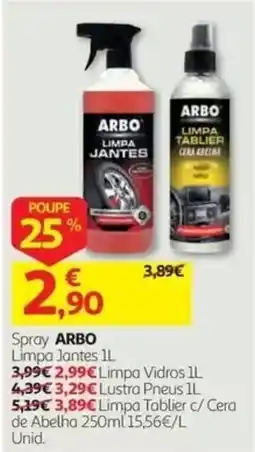 Auchan spray arbo limpa jantes promoção