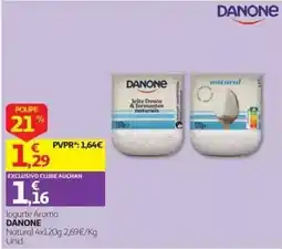 Auchan logurte aroma danone natural promoção