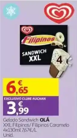 Auchan Gelado Sandwich OLÁ promoção