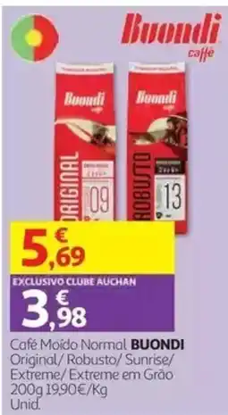 Auchan Café Moido Normal Buondi promoção