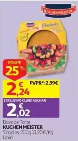 Auchan Base de tarte kuchenmeister promoção