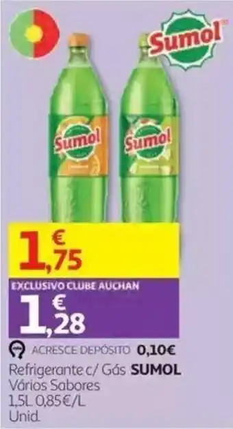 Auchan Refrigerante c/ Gás SUMOL promoção