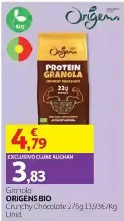 Auchan Granola origens bio promoção