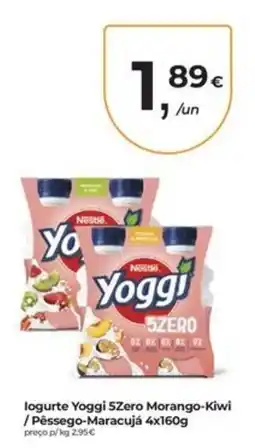 Aqui é fresco logurte yoggi 5zero morango-kiwi promoção