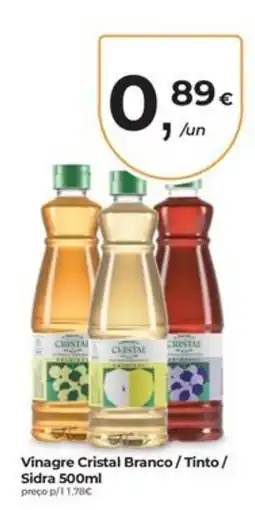 Aqui é fresco Vinagre Cristal Branco / Tinto / Sidra promoção