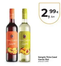 Aqui é fresco Sangria Tinta Casal Garcia promoção