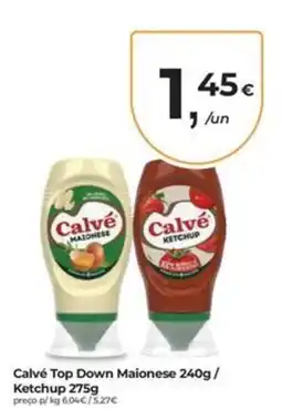 Aqui é fresco Calvé Top Down Maionese / Ketchup promoção