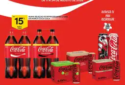Continente Coca-Cola numa seleção de refrigerantes c/gás da marca coca cola promoção