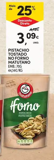 Continente Horno pistachios promoção
